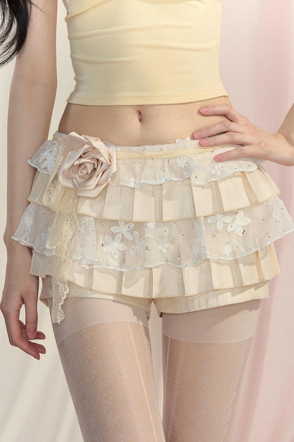 Floral Pleated Skirt