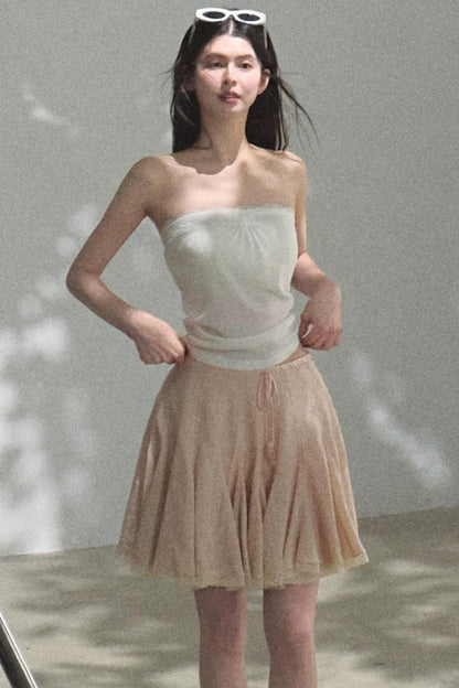Linen Lace Off-Shoulder Top