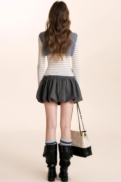 Navycore Wool Blend Knit Top