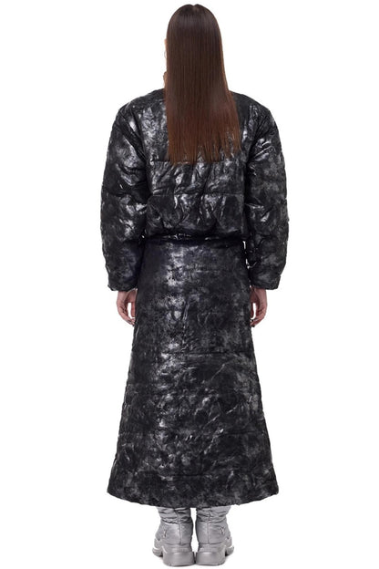 Space Black Quilted Skirt