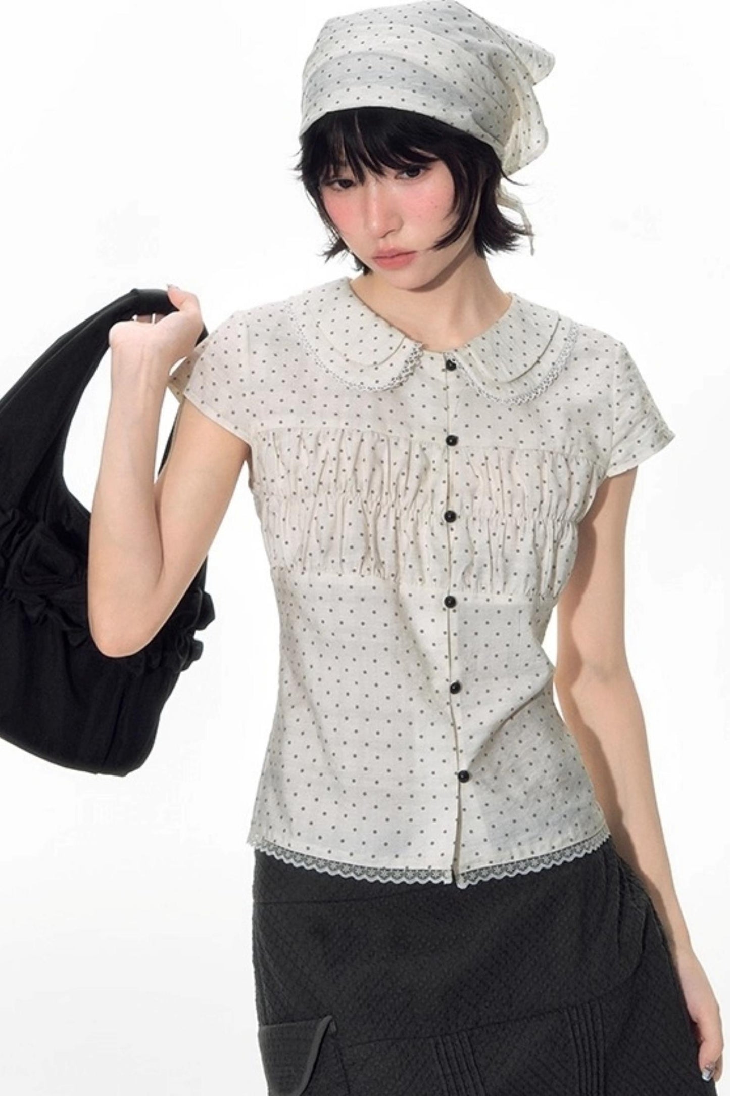 Nap Dot Mesh Culottes Set-Up