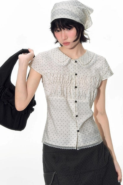 Nap Dot Mesh Culottes Set-Up