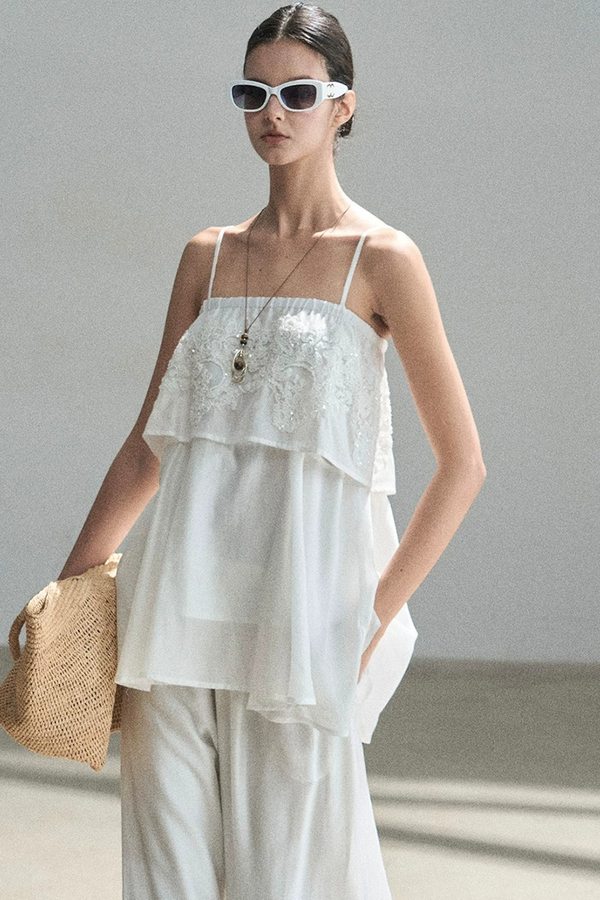 French Chiffon Lace Top Set-Up
