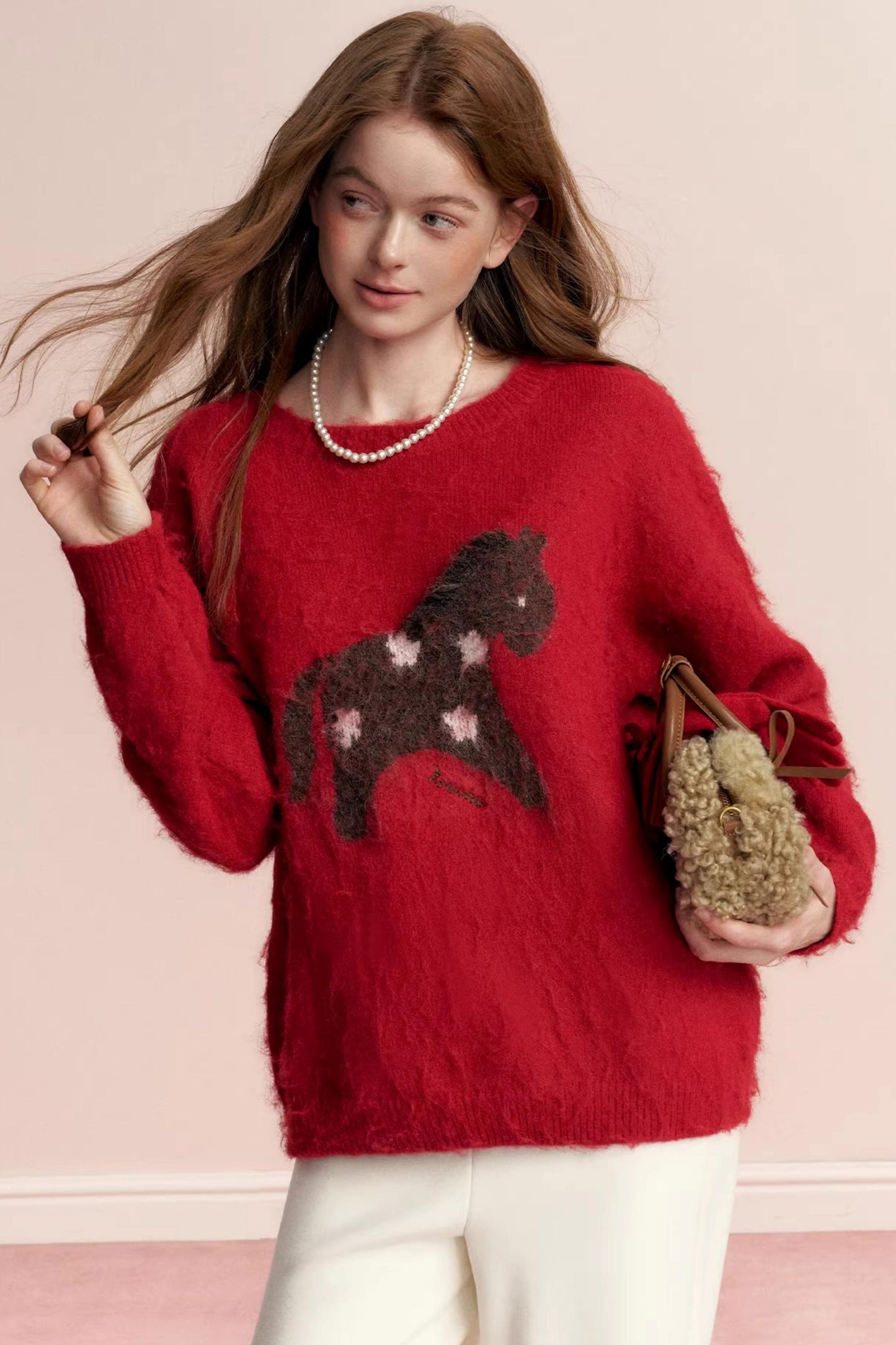 Floral Wool Jacquard Sweater