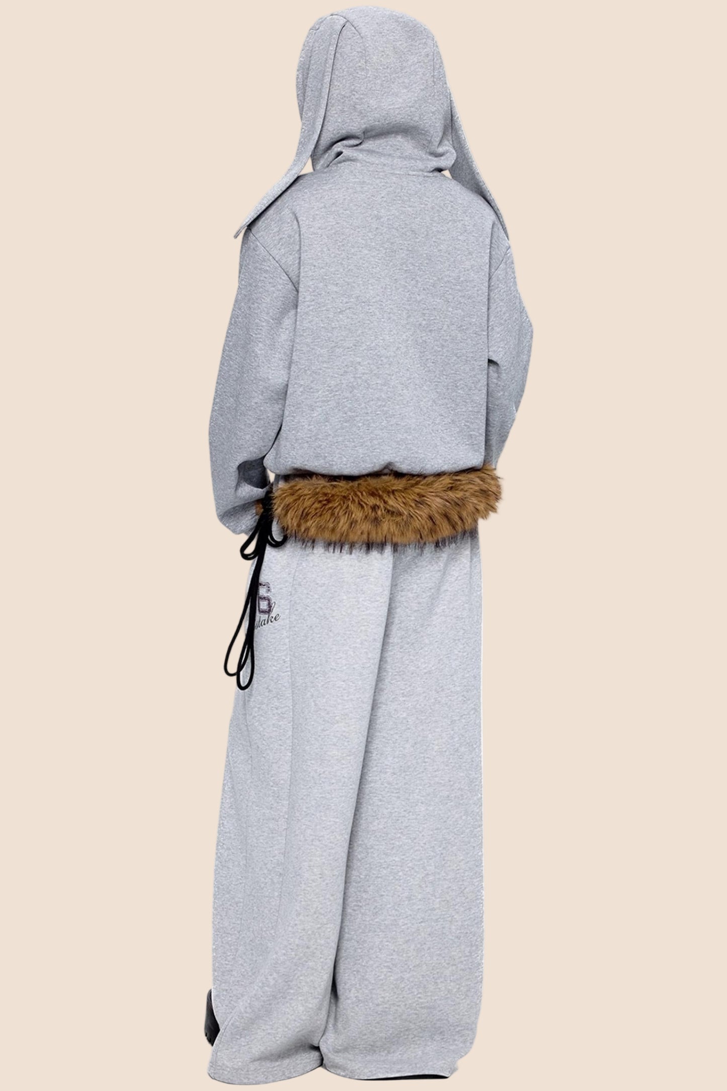 Retro Rabbit Drawstring Hoodie