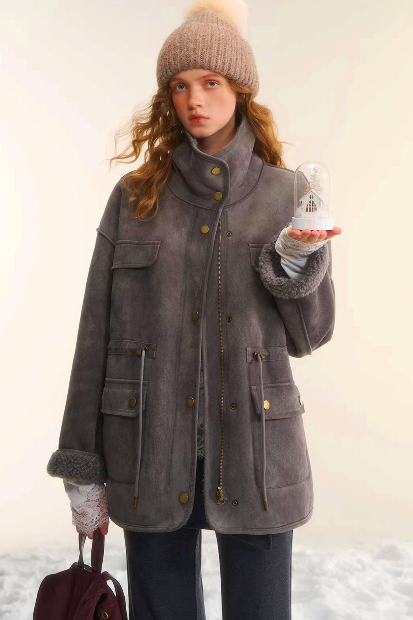 Reversible Lamb Wool Biker Jacket