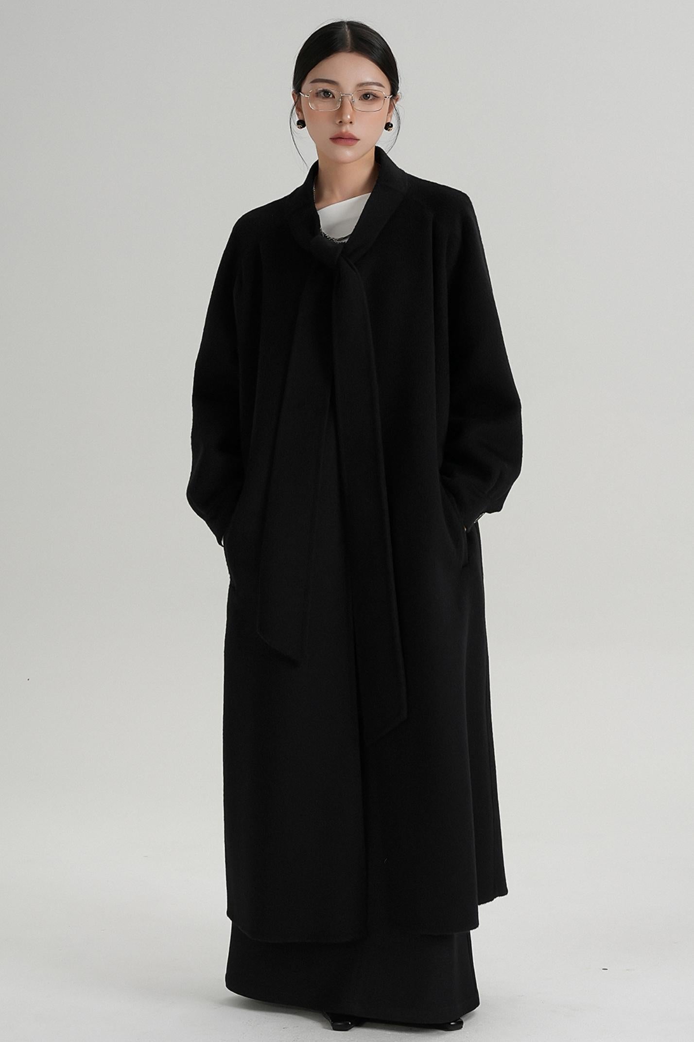 Temperament Woolen Long Coat