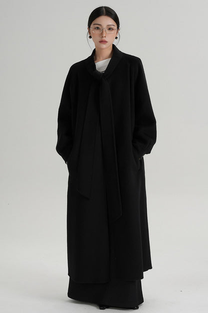 Temperament Woolen Long Coat
