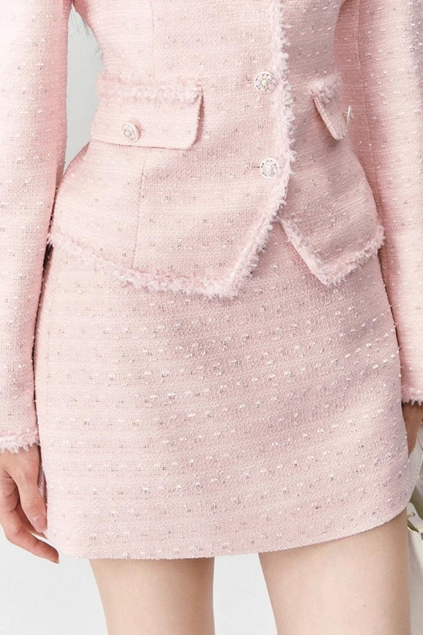 French Tweed Top With Skirt Set-Up