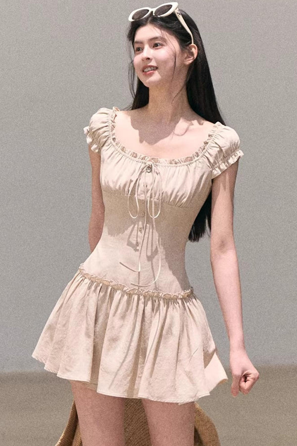 Fog in the Forest Linen Dress