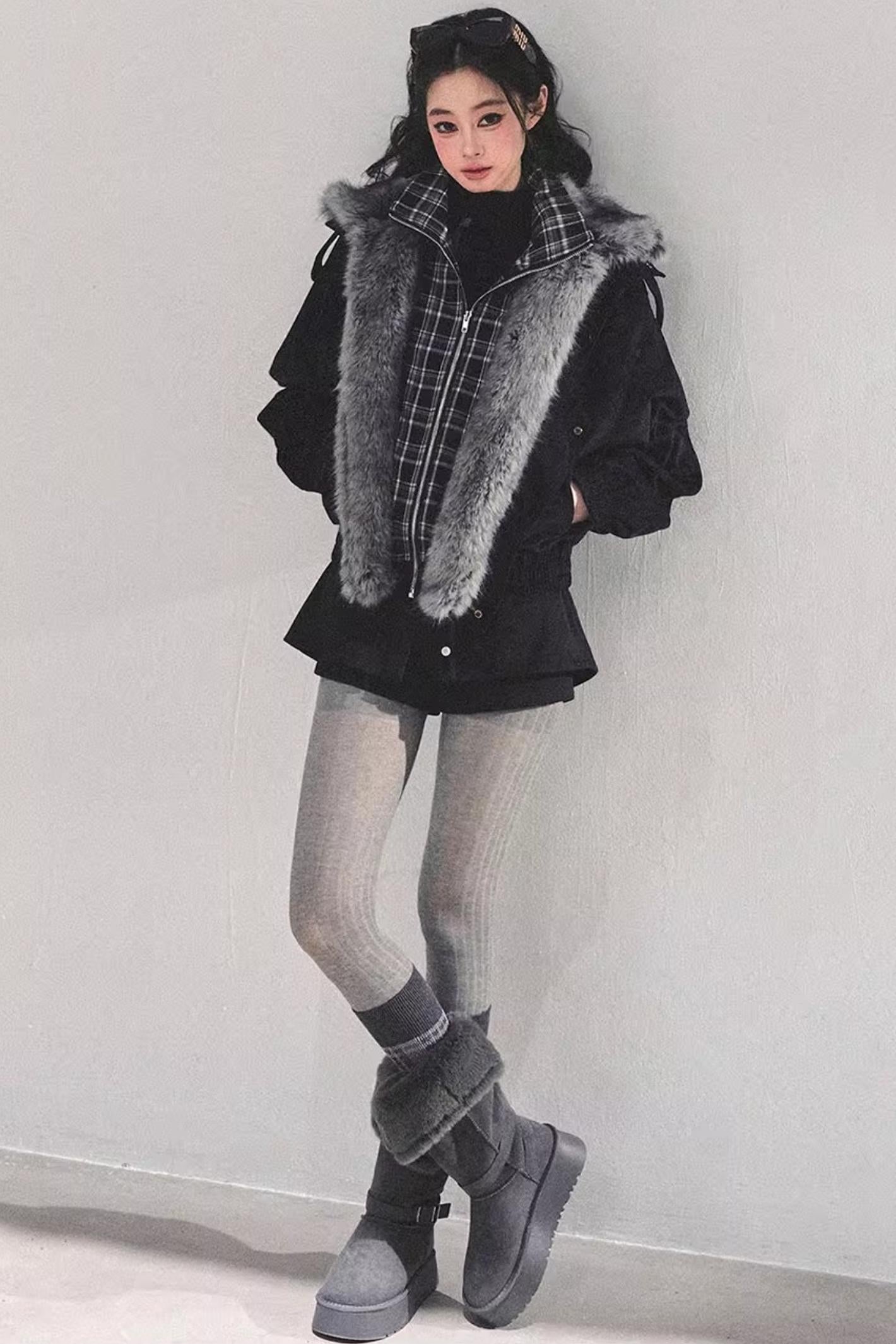 Black Autumn A-Line Shorts