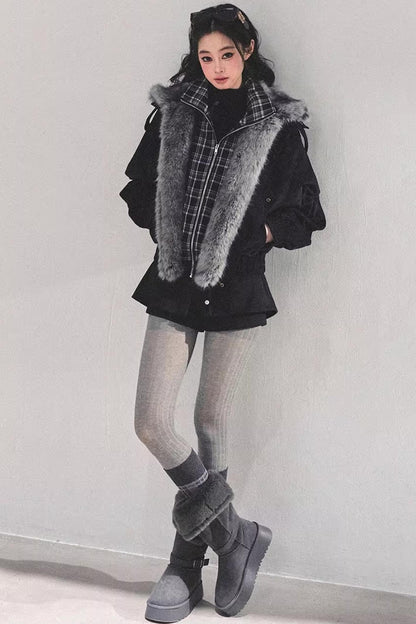 Black Autumn A-Line Shorts