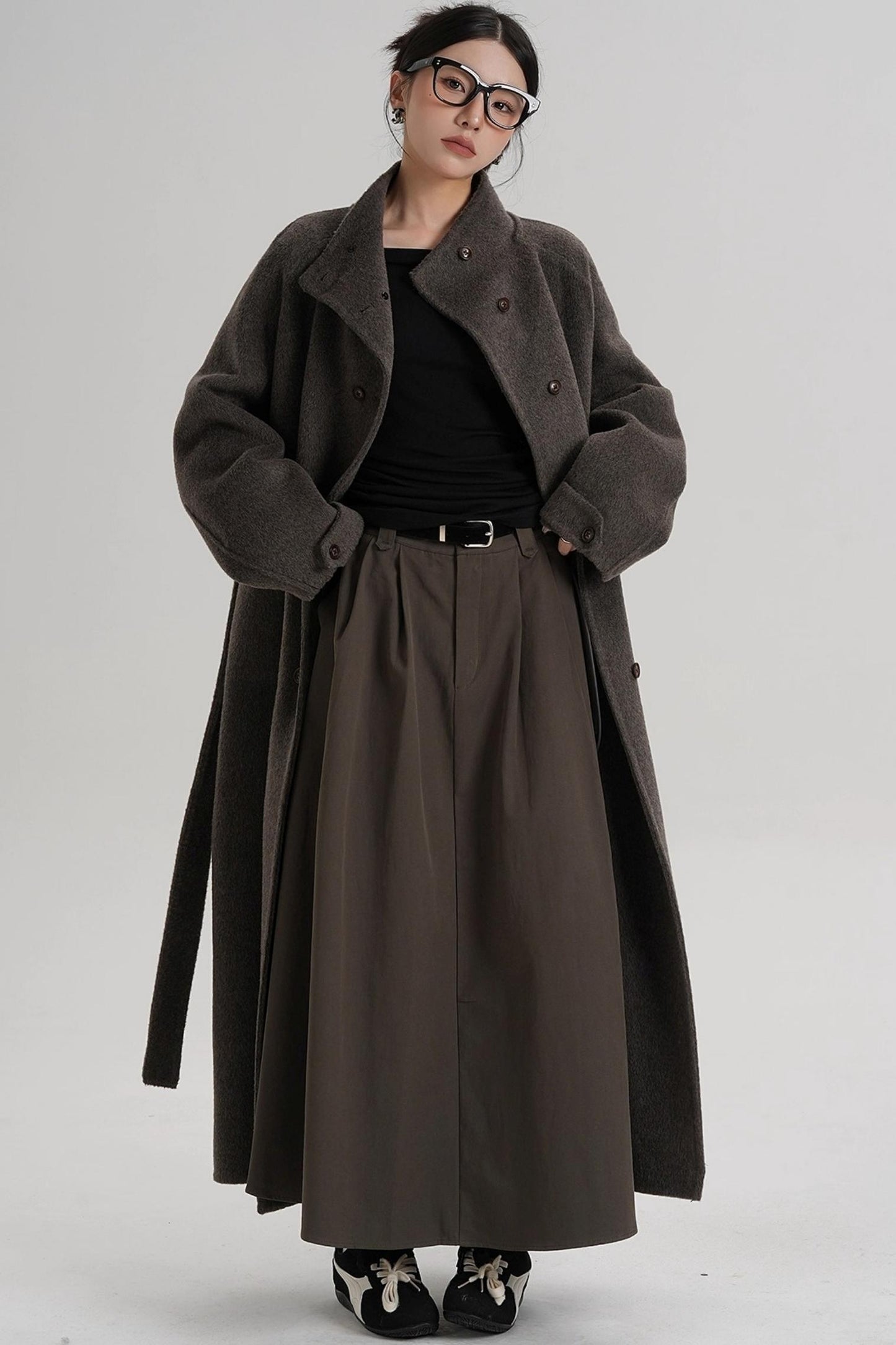 High Neck Wool Coat