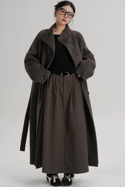 High Neck Wool Coat