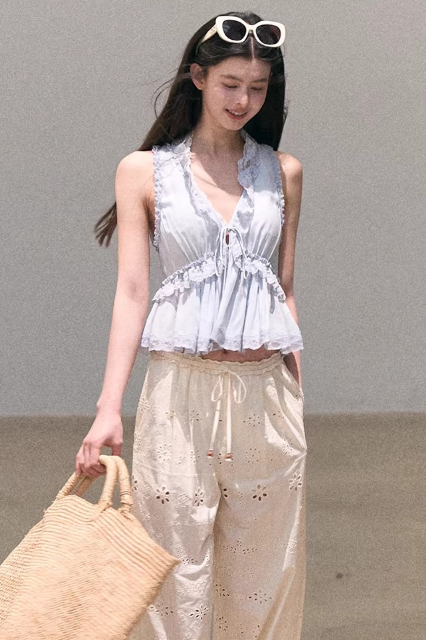 Embroidered Pure Cotton Pants