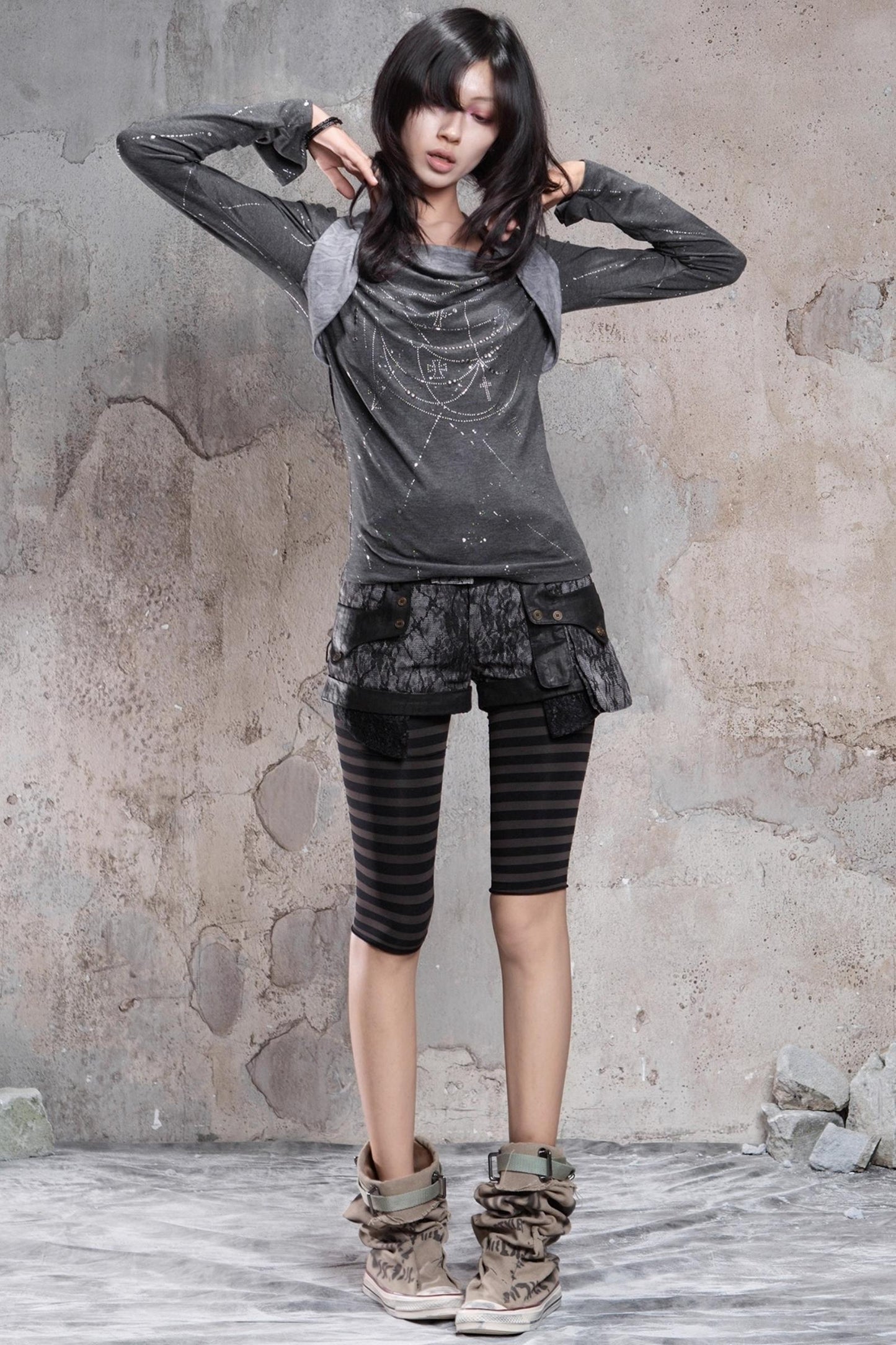 Diamond Collar Knit Top