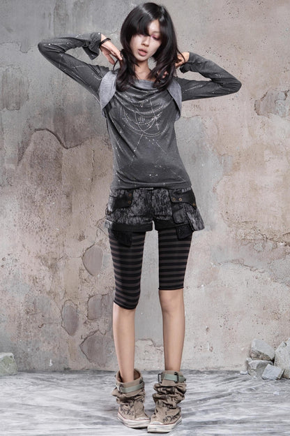 Diamond Collar Knit Top