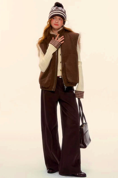 Raw Leather Trim Jeans