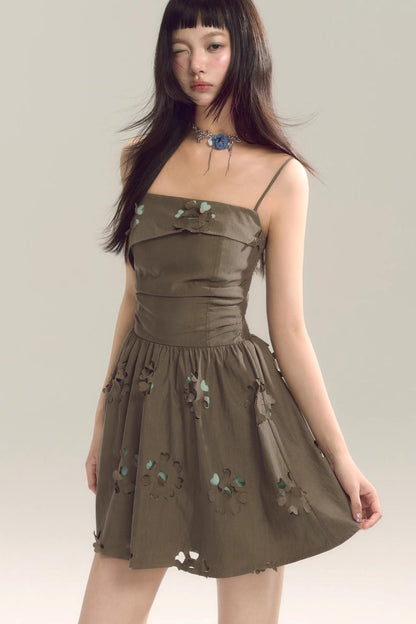 Coastal Floral Halter Dress