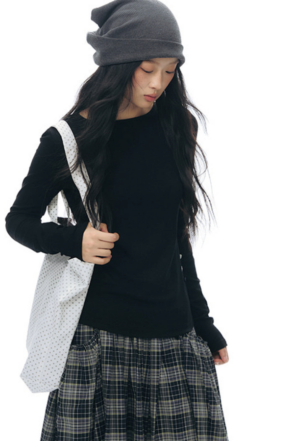 Decorative Button Layered Top