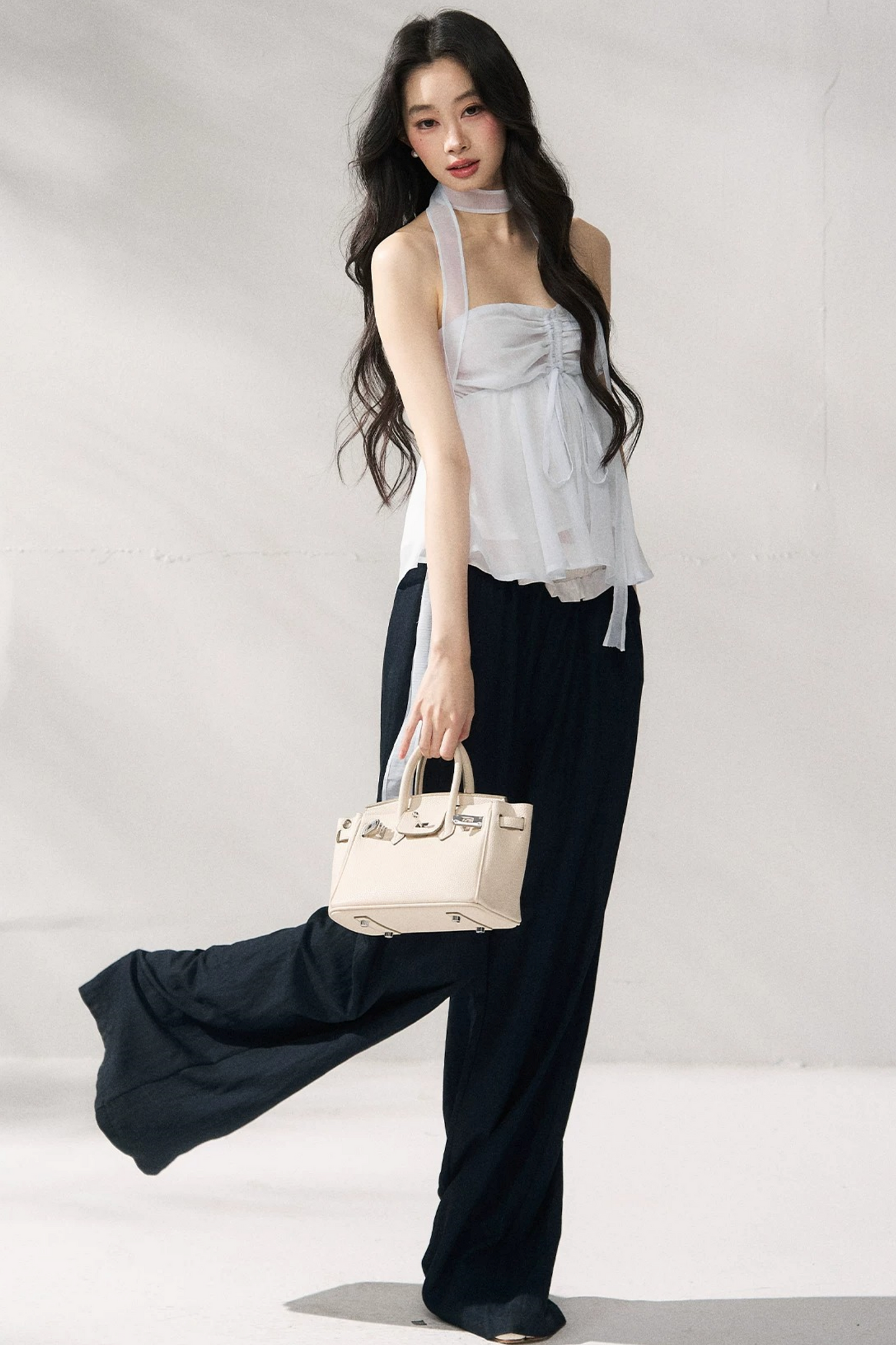 Two-Tone Halter Tube Top