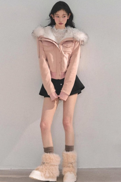 Hooded Faux Fur Winter Coat