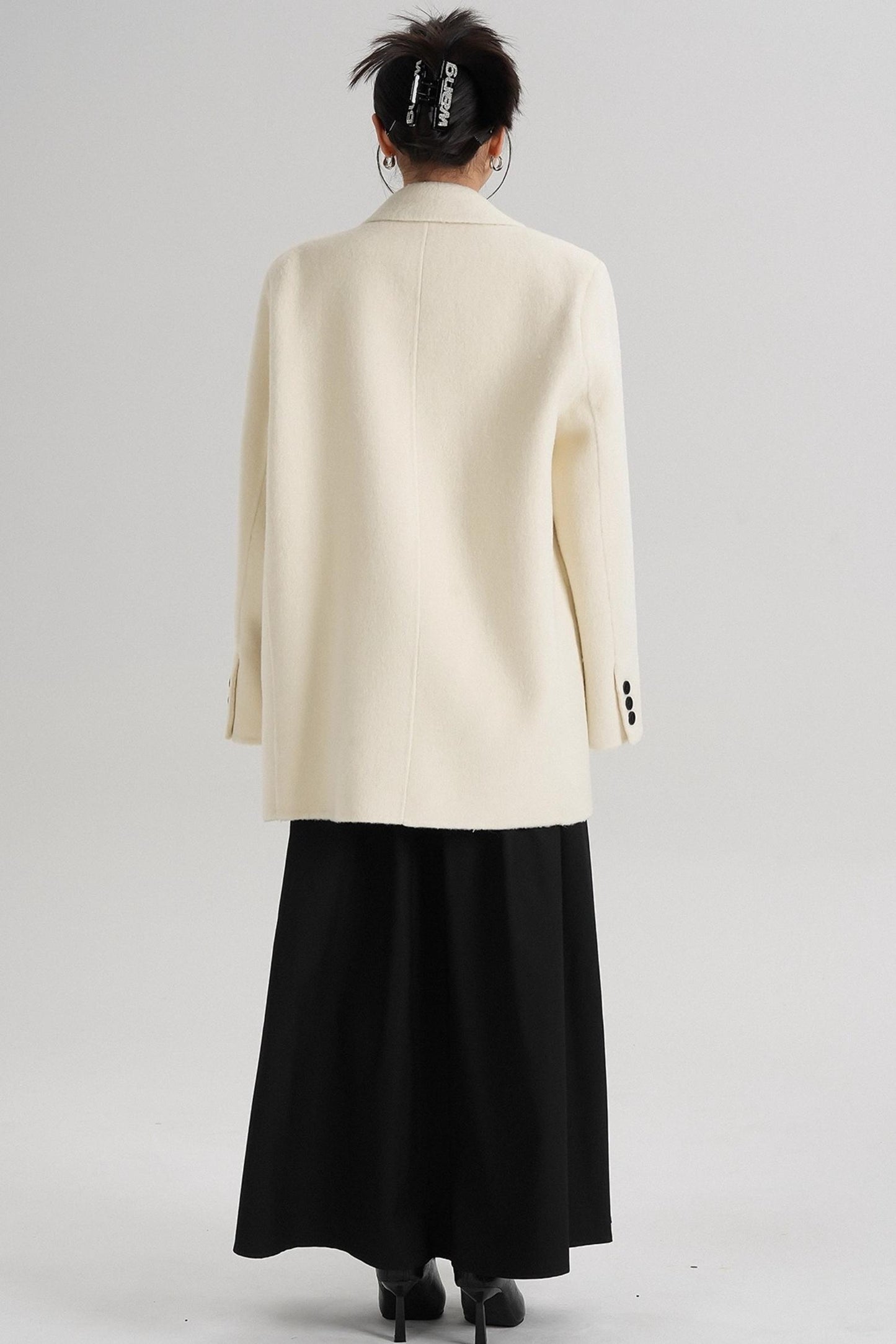 Medium-Length Temperament Wool Coat