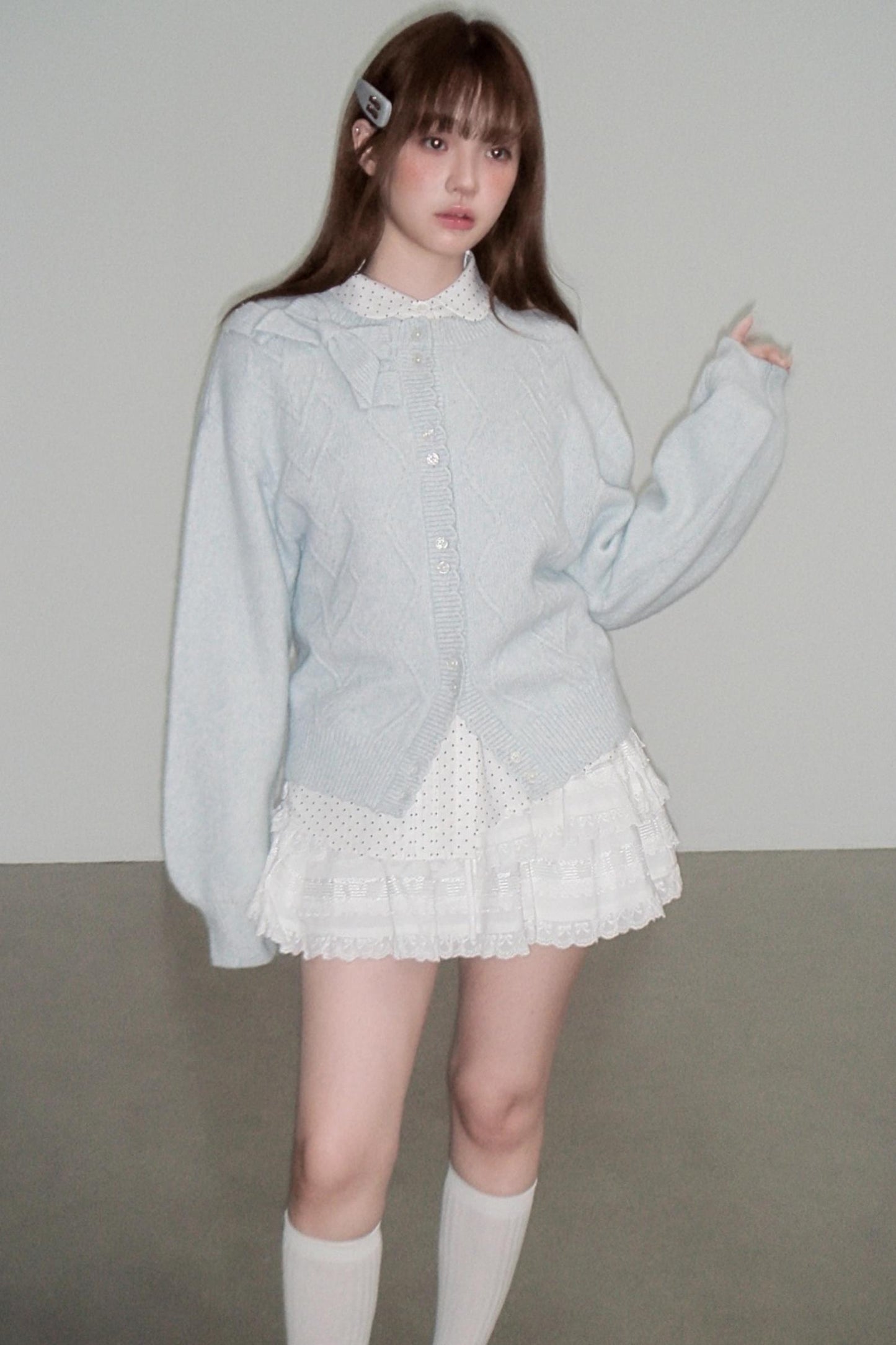 Moonlight Silhouette Sweet Wool Cardigan