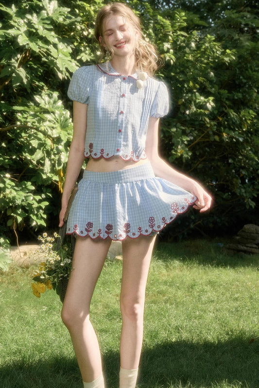 Pure Lace Airy Shirt Set-Up