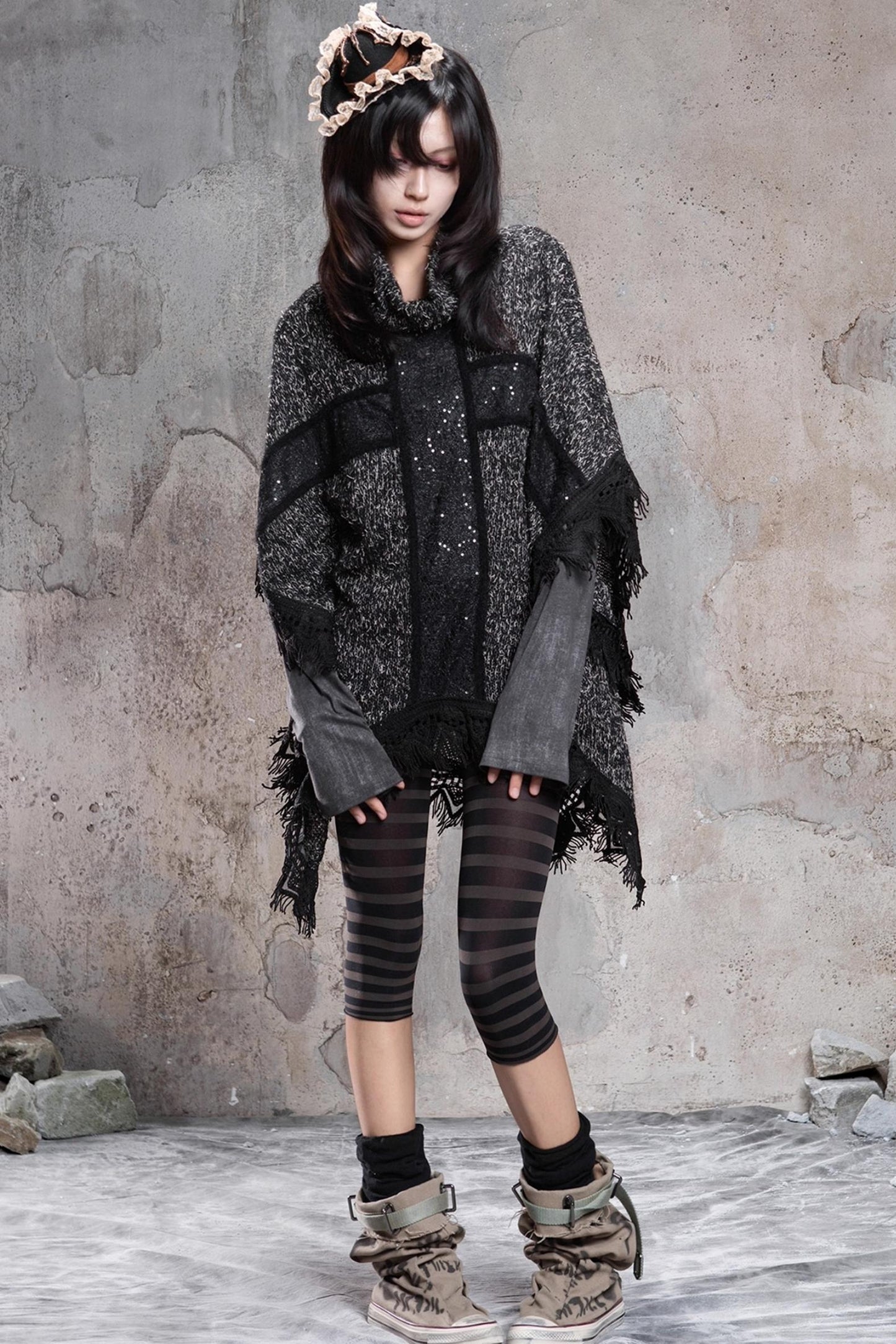 Retro Punk Cross Cloak