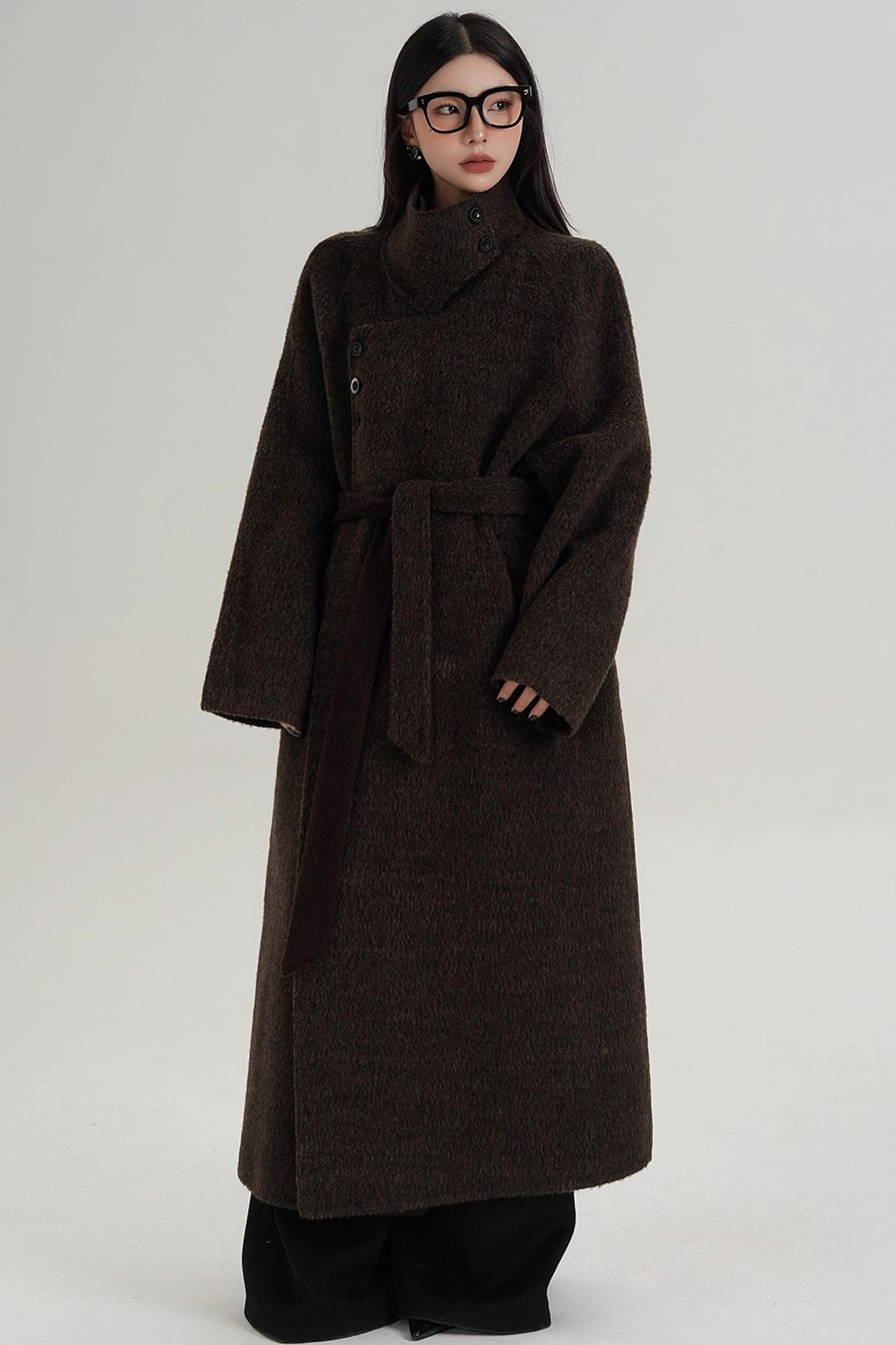 High Neck Wool Coat