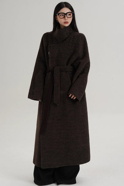 High Neck Wool Coat