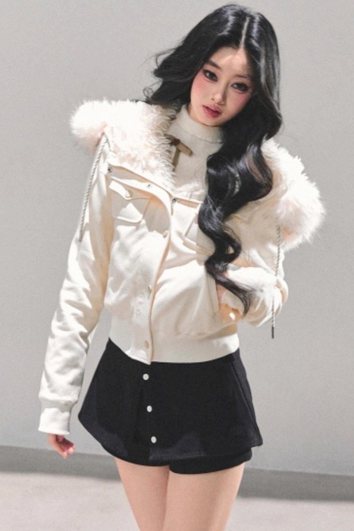 Winter Plush Hooded Coat