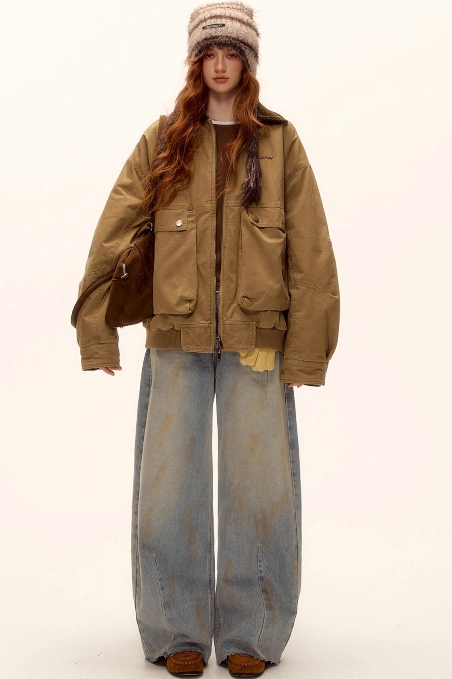 Vintage Washed Distressed Denim Pants