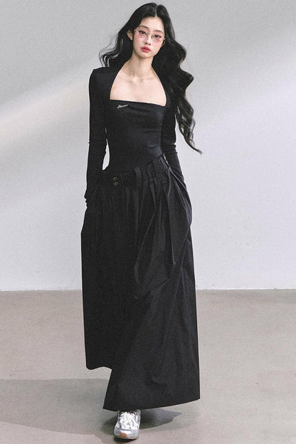 French Slimming Long Dress