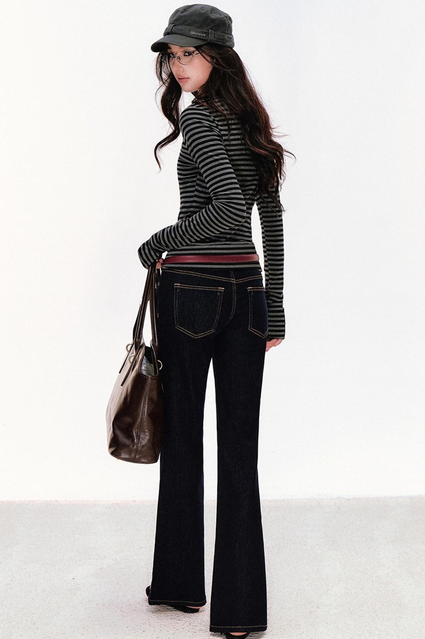 Retro Cow Slim Flare Jeans