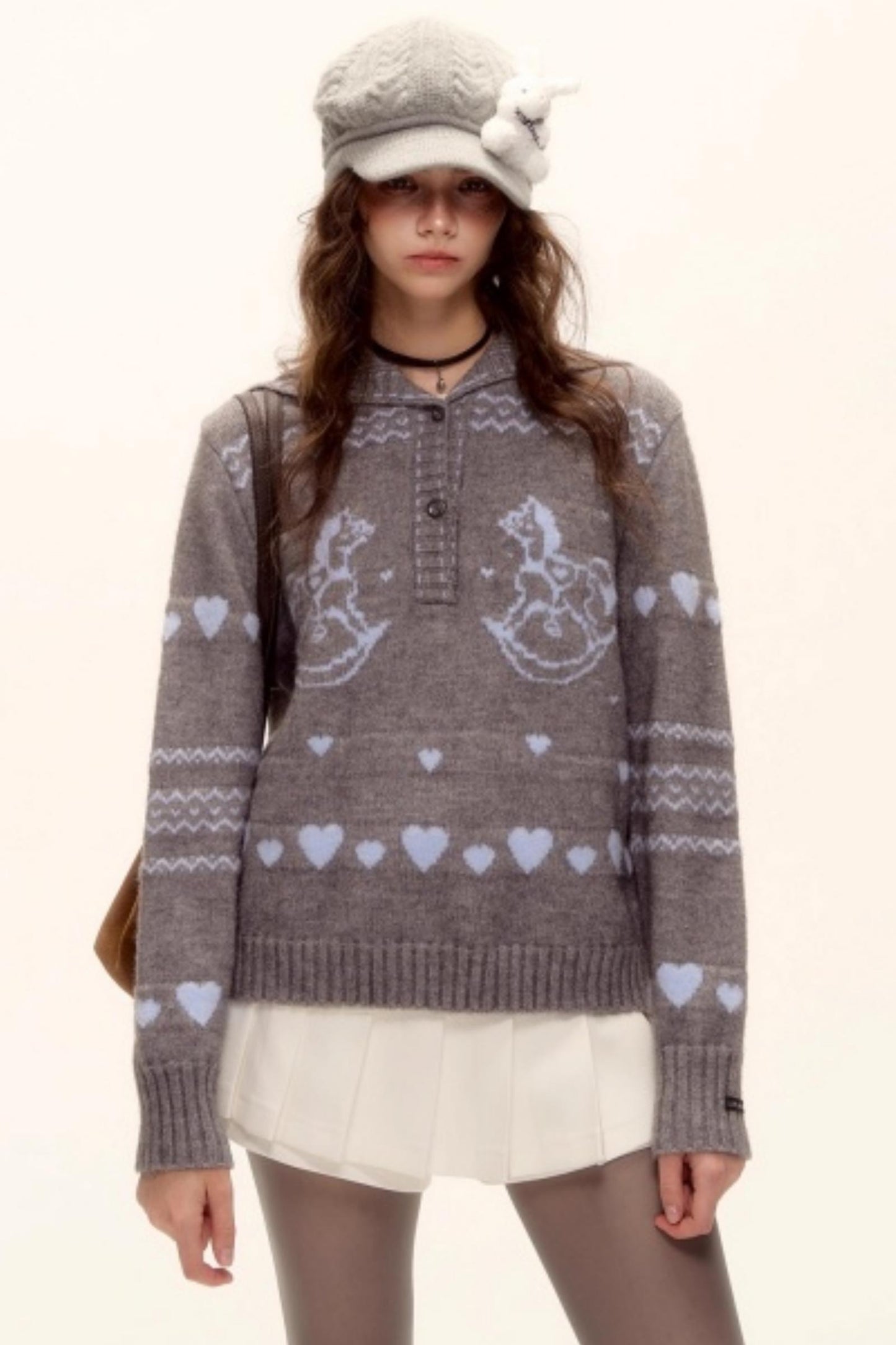 Retro Jacquard Knit Sweater