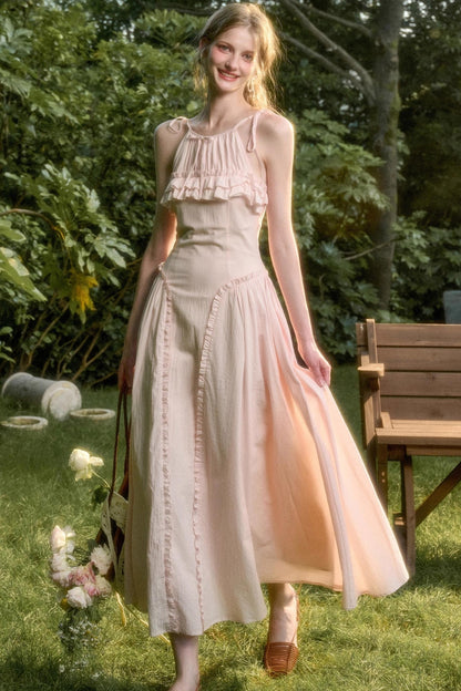 Rose Sea Halterneck Long Skirt