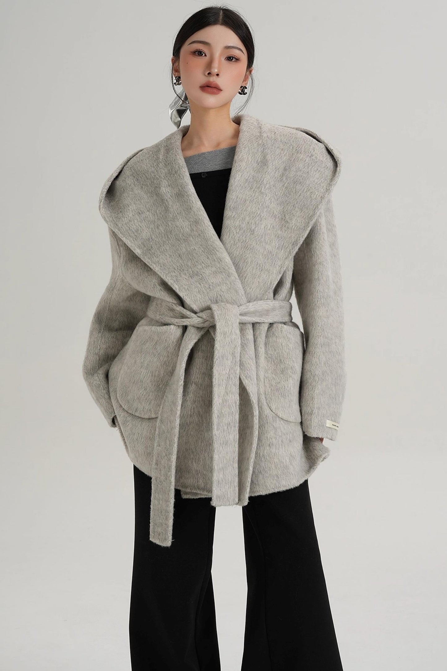 Autumn Hooded Woolen Coat