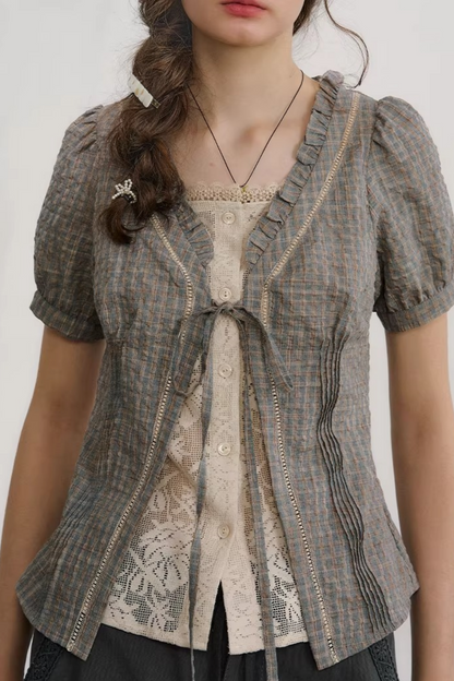 Cloud Peony Lace Blouse