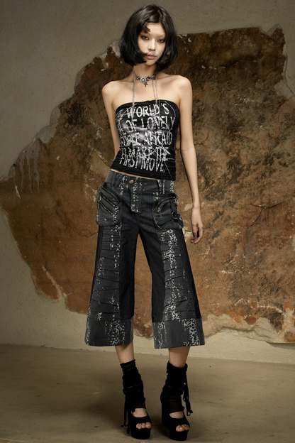 Punk Dark Flared Pants
