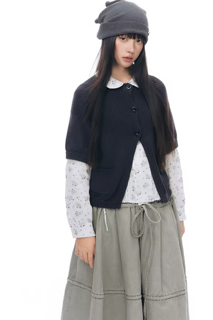 Pony Print Shirt and Skirt Matching Set