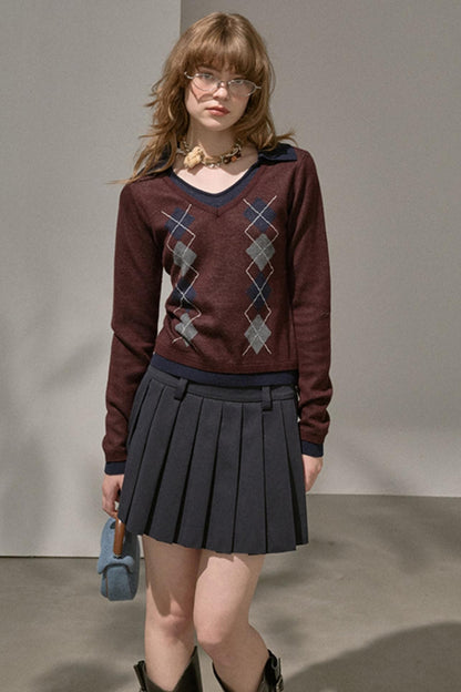 Silk Classic Pleated Puffy Short Skirt