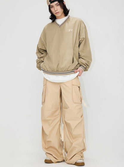 American knee shirred cargo pants