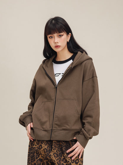 American cardigan hooded jacket