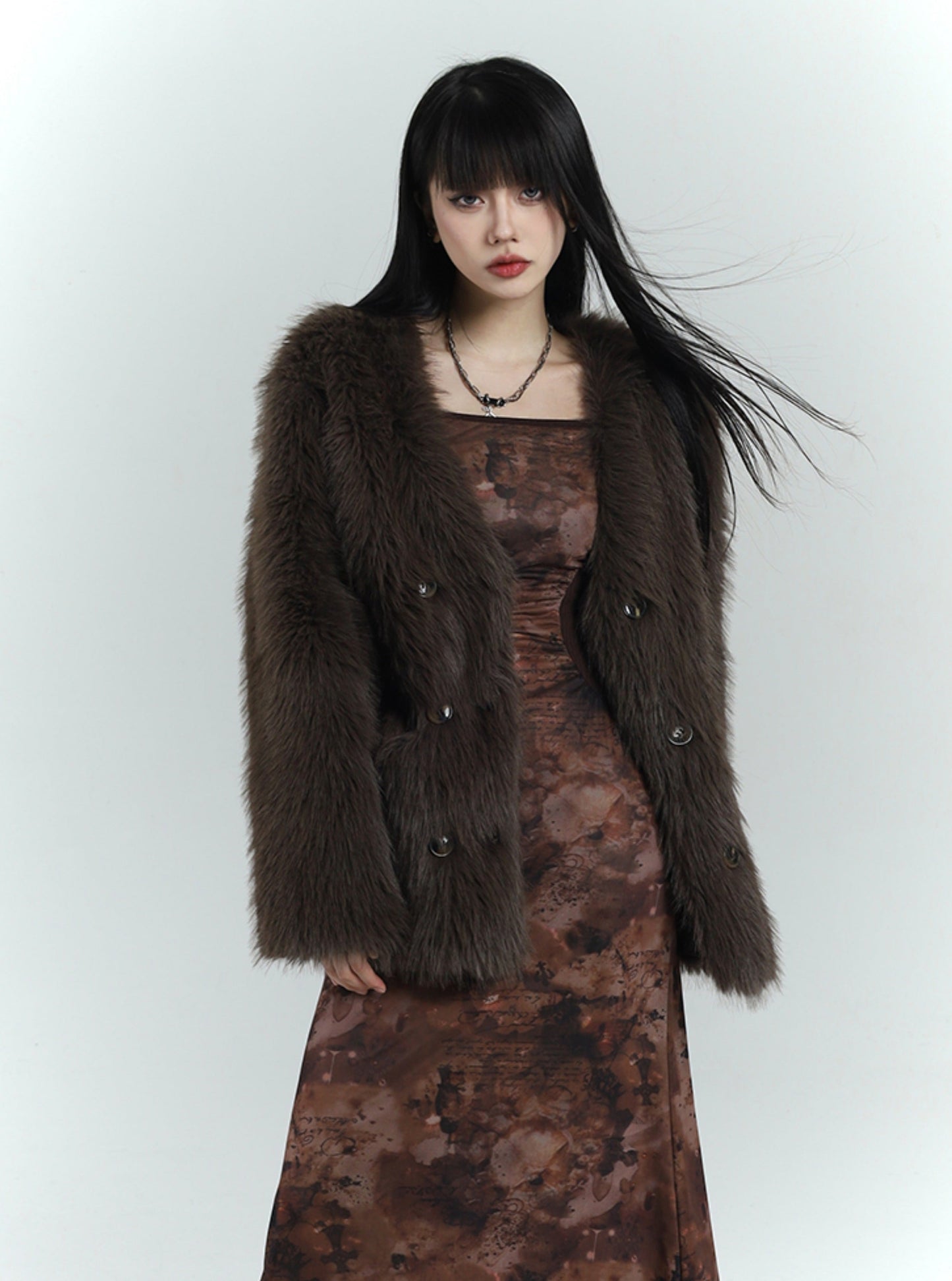 grass fur coat jacket