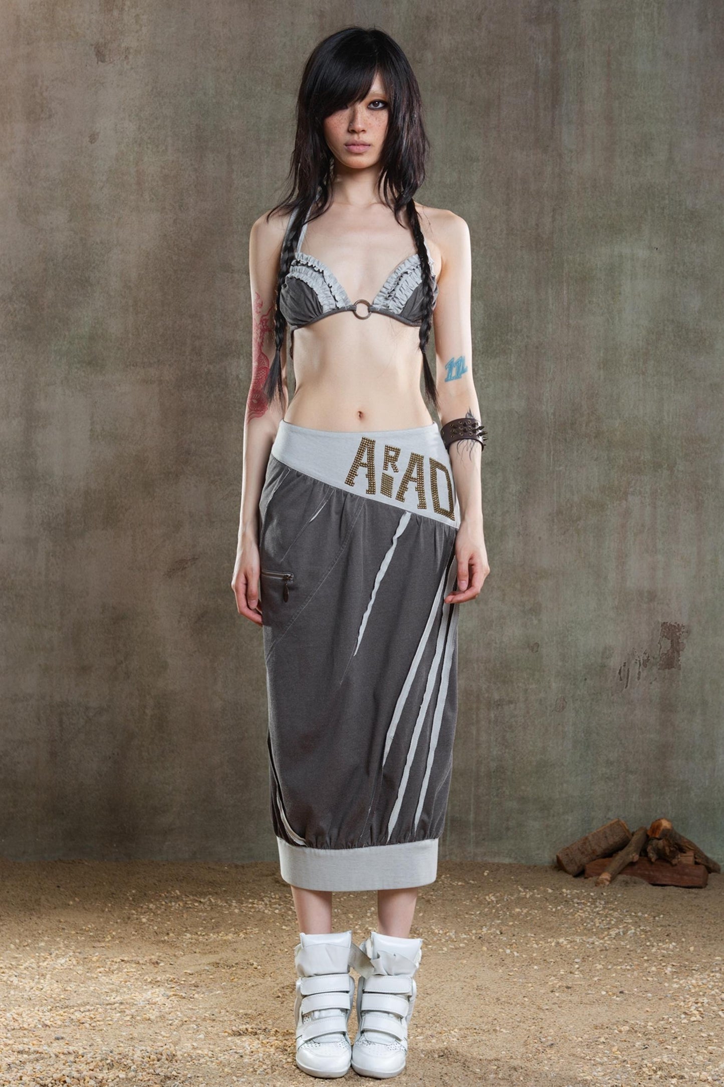 Colorful Punk Ruffle Bikini