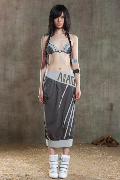 Colorful Punk Ruffle Bikini