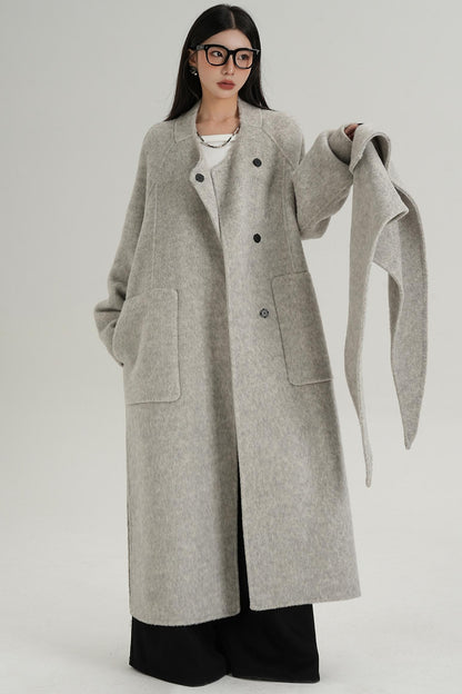 Woolen Elegance Long Jacket