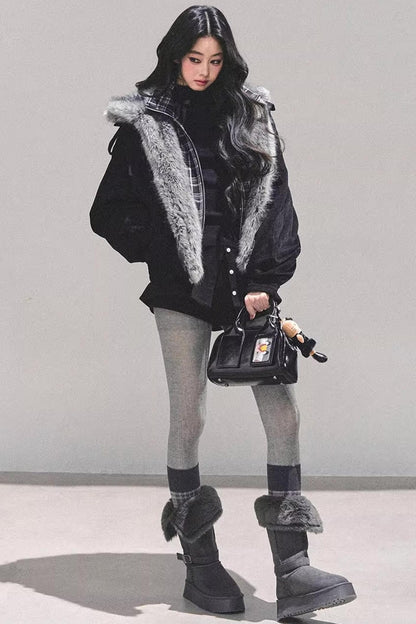 Plaid Padded Cotton Jacket